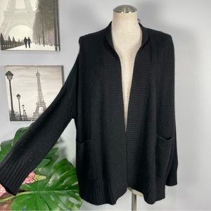 WYATT 100% CASHMERE open front cardigan with posters